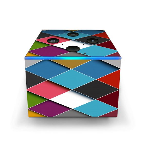 Colorful Geometry Pattern Amazon Fire TV Cube Skin Supply