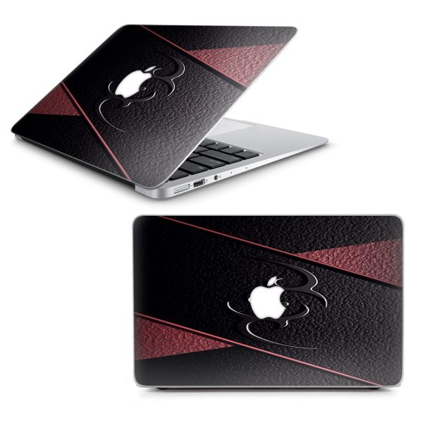Black Red Leather Hindu Om Like Symbol Macbook Air 11  A1370 A1465 Skin For Discount