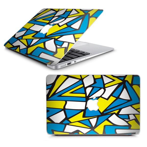 Stained Glass Abstract Blue Yellow Macbook Air 11  A1370 A1465 Skin For Discount