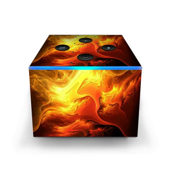 Fire Swirl Abstract Amazon Fire TV Cube Skin Supply