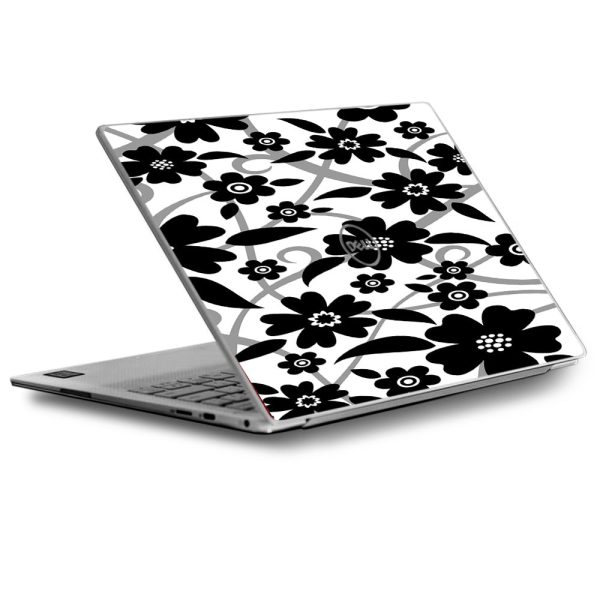 Black White Flower Print Dell XPS 13 9370 9360 9350 Skin Online