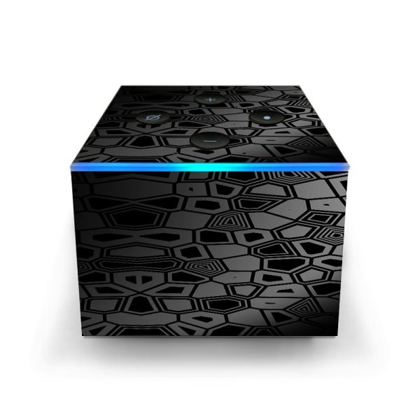 Black Silver Design Amazon Fire TV Cube Skin Sale
