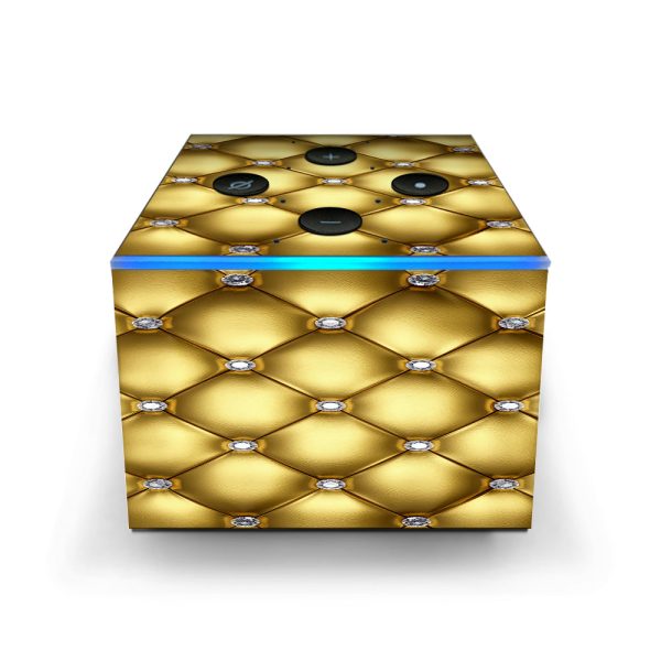 Gold Diamond Chesterfield Amazon Fire TV Cube Skin Supply