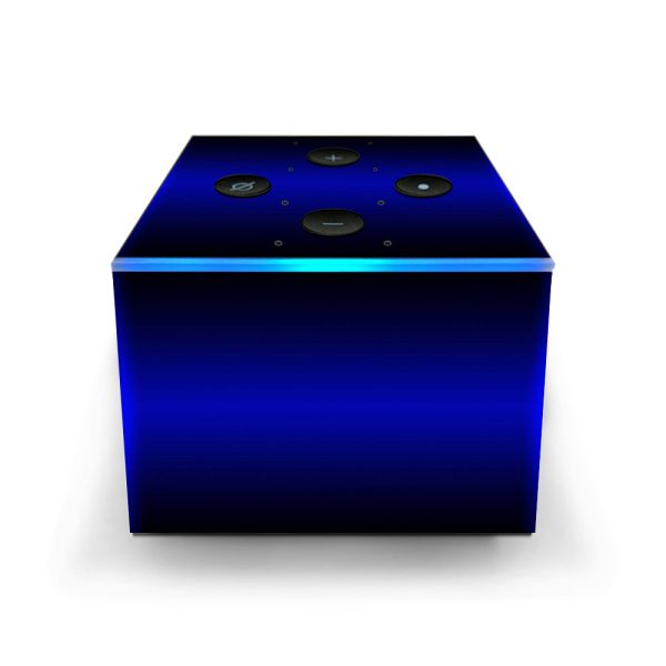 Electric Blue Glow Solid Amazon Fire TV Cube Skin Online Sale