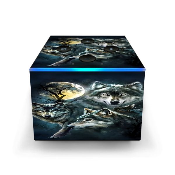3 Wolves Moonlight Amazon Fire TV Cube Skin For Sale