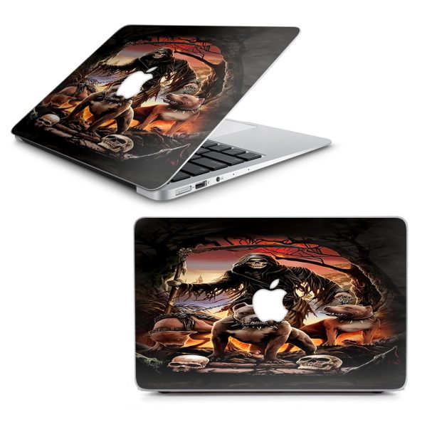 Grim Reaper Pitbull Skulls  Macbook Air 11  A1370 A1465 Skin For Sale