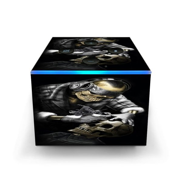 Skeleton Tattooer, Skull Tattooed Amazon Fire TV Cube Skin Supply