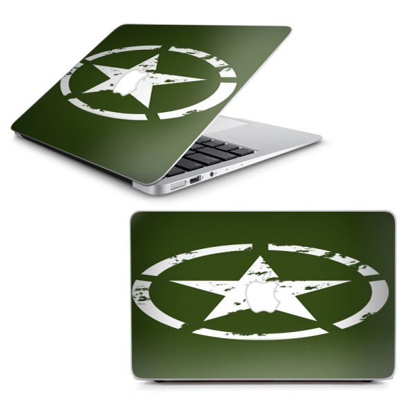 Green Army Star Military Macbook Air 13  A1369 A1466 Skin Discount