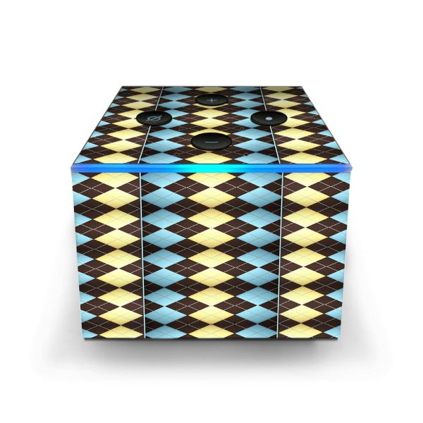 Argyle Pattern Amazon Fire TV Cube Skin For Sale