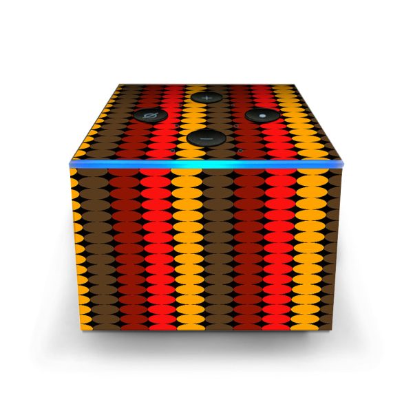 Circles Retro Pattern Amazon Fire TV Cube Skin Online Sale