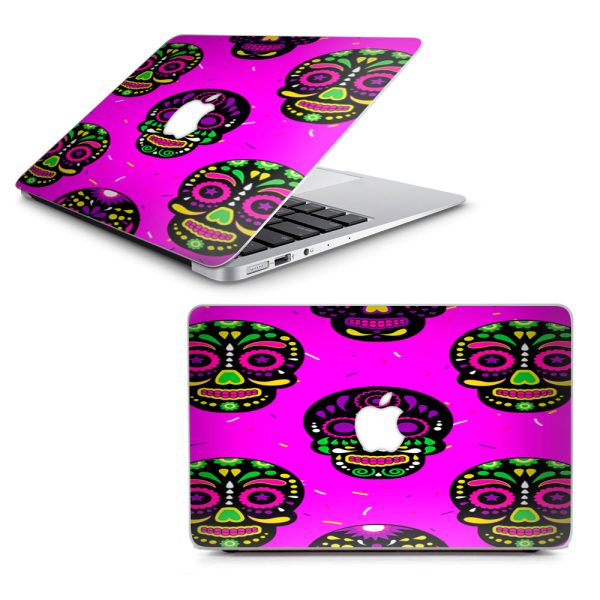 Pink Sugar Skulls Dia De Los Muertos Macbook Air 13  A1369 A1466 Skin For Discount