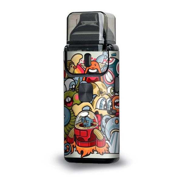 Aliens Cartoon Collage Sticker  Aspire Breeze 2 Skin Fashion