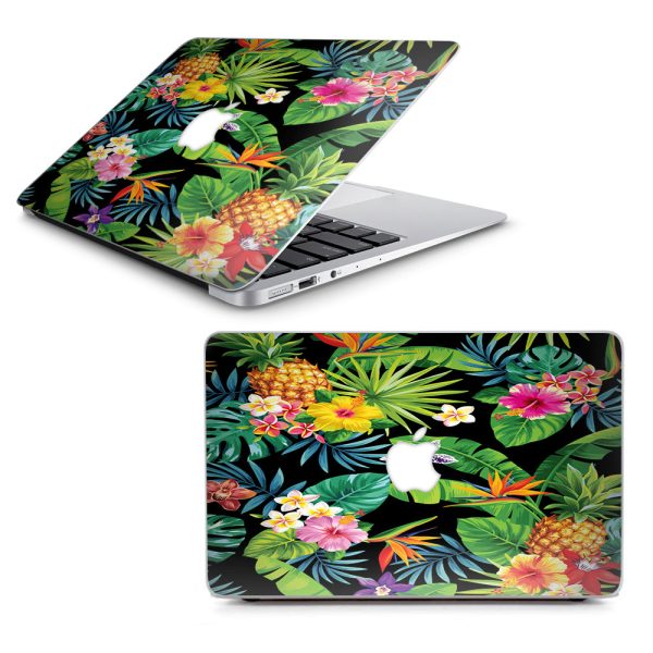 Tropical Flowers Pineapple Hibiscus Hawaii Macbook Air 13  A1369 A1466 Skin Fashion
