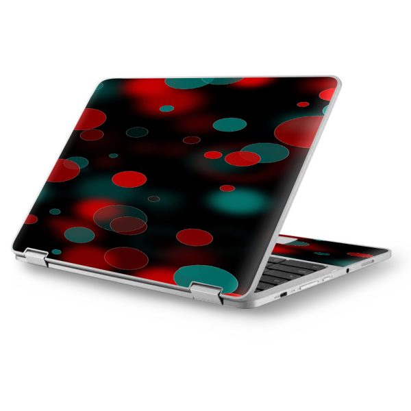 Red Blue Circles Dots Vision Asus Chromebook Flip 12.5  Skin Online Hot Sale
