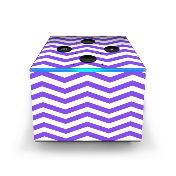 Purple Chevron Amazon Fire TV Cube Skin Online Sale