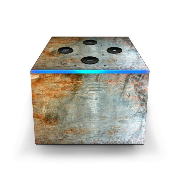 Rusted Steel Metal Plate Grey Amazon Fire TV Cube Skin Online