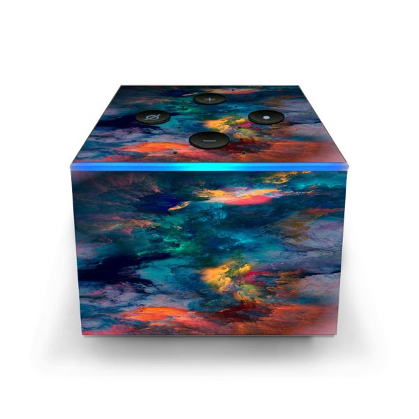 Color Storm Watercolors Amazon Fire TV Cube Skin Online Sale