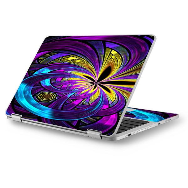 Purple Beautiful Design Asus Chromebook Flip 12.5  Skin Sale