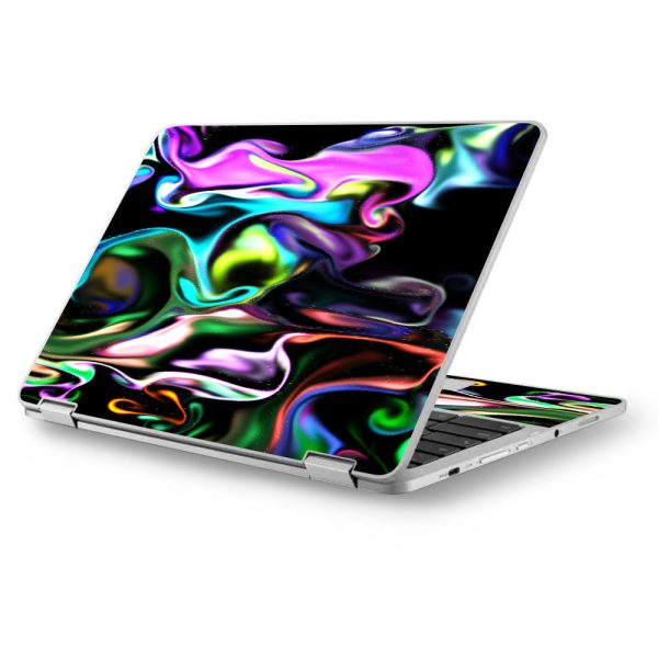 Resin Swirls Smoke Glass Asus Chromebook Flip 12.5  Skin Fashion