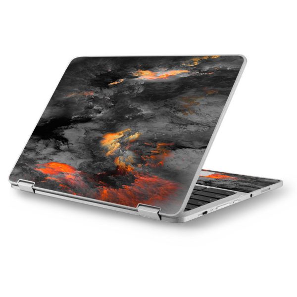 Grey Clouds On Fire Paint Asus Chromebook Flip 12.5  Skin Online
