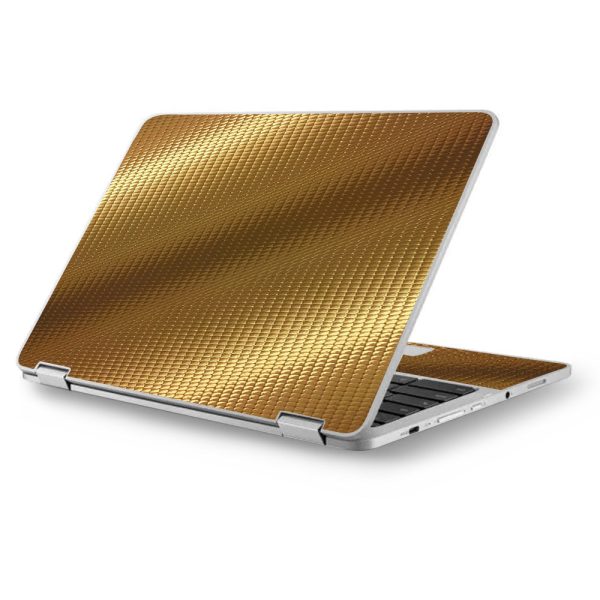 Gold Pattern Shiney Asus Chromebook Flip 12.5  Skin For Sale