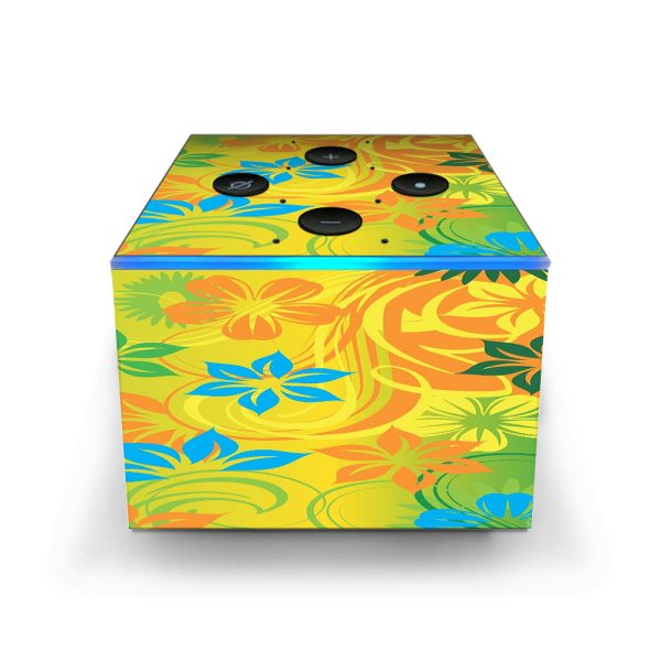 Colorful Floral Pattern Amazon Fire TV Cube Skin on Sale