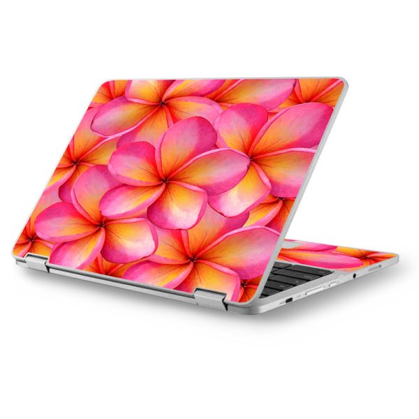 Plumerias Pink Flowers Asus Chromebook Flip 12.5  Skin Discount
