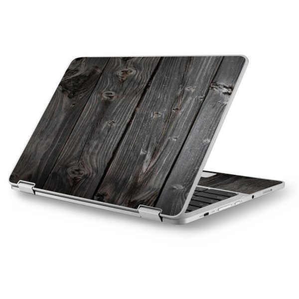 Reclaimed Grey Wood Old Asus Chromebook Flip 12.5  Skin Fashion