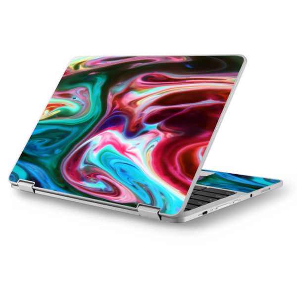 Paint Mix Sirls Red Green Asus Chromebook Flip 12.5  Skin Fashion