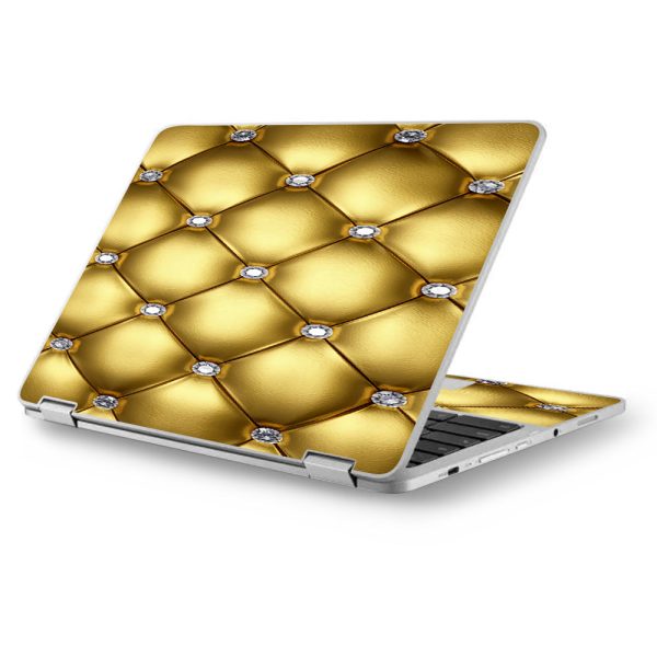 Gold Diamond Chesterfield Asus Chromebook Flip 12.5  Skin Sale
