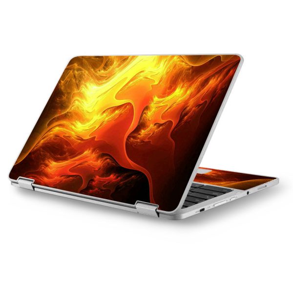 Fire Swirl Abstract Asus Chromebook Flip 12.5  Skin Fashion