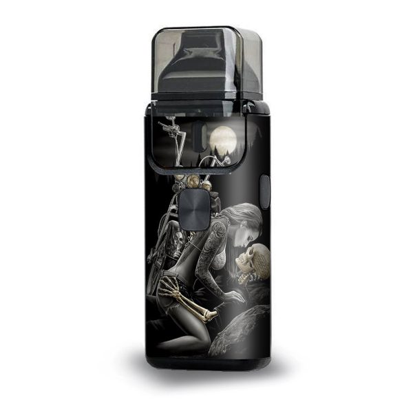 Biker Skeleton Full Moon Tattoo Aspire Breeze 2 Skin For Sale