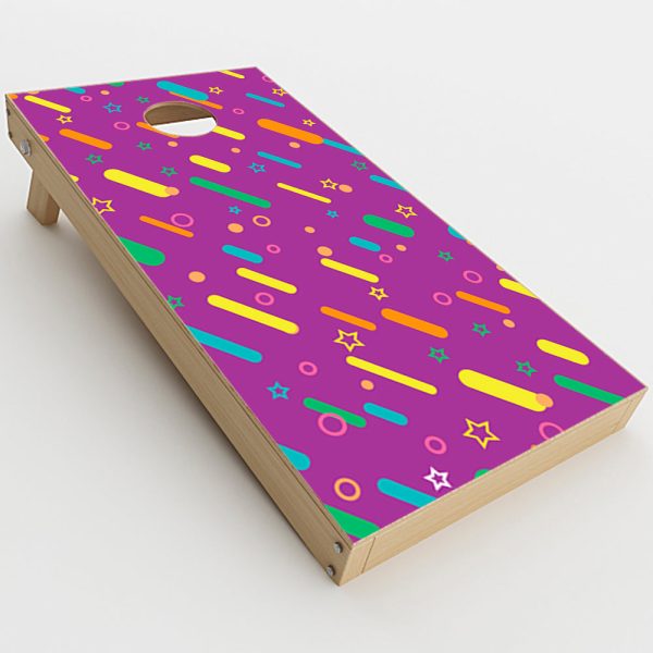 Purple Girly Sprinkles Cupcake  Cornhole Game Board (2 pcs.) Skin Discount