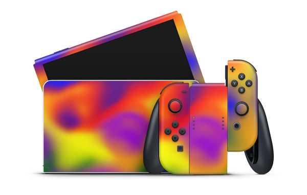 Nintendo Switch OLED Skin rainbow burst For Discount