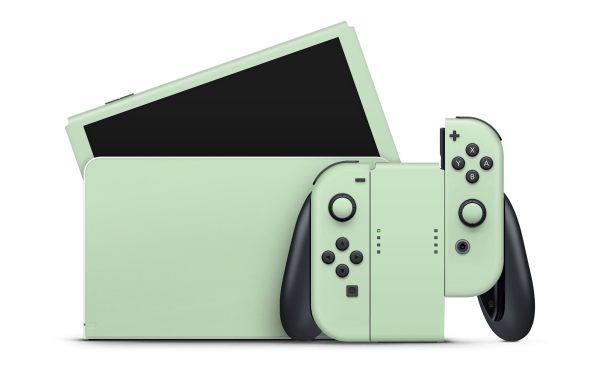 Nintendo Switch OLED Skin Pale Mint Online now