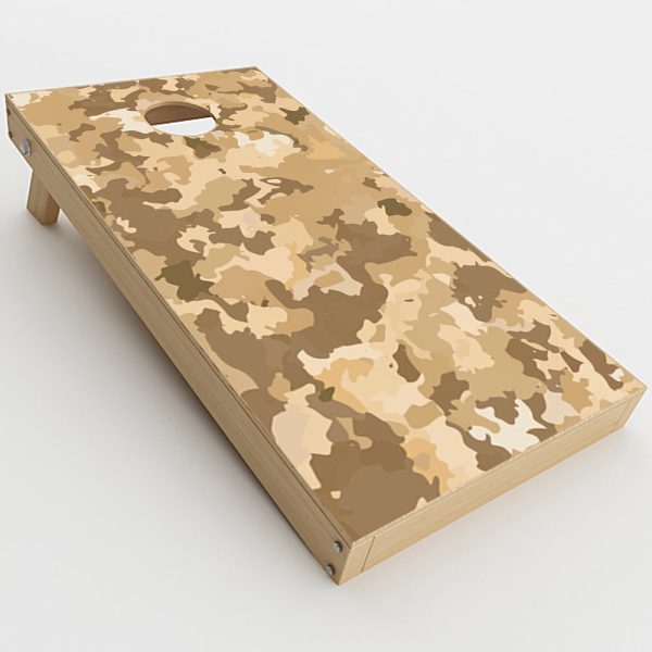 Brown Desert Camo Camouflage  Cornhole Game Board (2 pcs.) Skin Fashion