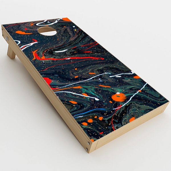 Paint Splatter Swirls   Cornhole Game Board (2 pcs.) Skin Hot on Sale