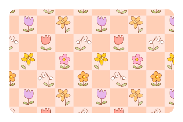 Checkered Flowers Fashion
