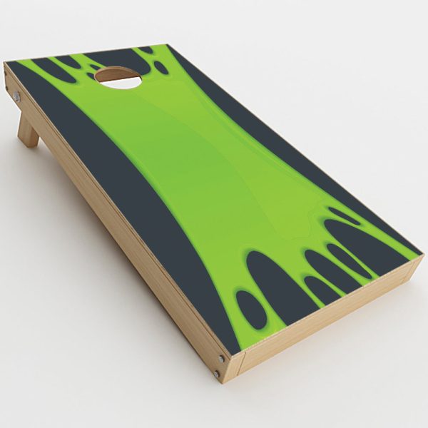 Stretched Slime Green  Cornhole Game Board (2 pcs.) Skin For Sale