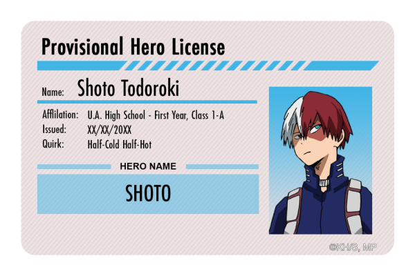 Hero License - Shoto Todoroki Fashion