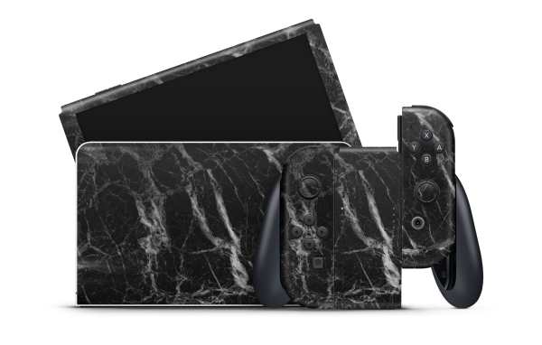 Nintendo Switch OLED Skin Black Marble Hot on Sale