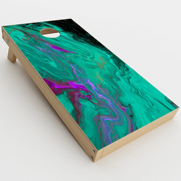 Paint Swirls Abstract Watercolor  Cornhole Game Board (2 pcs.) Skin For Discount