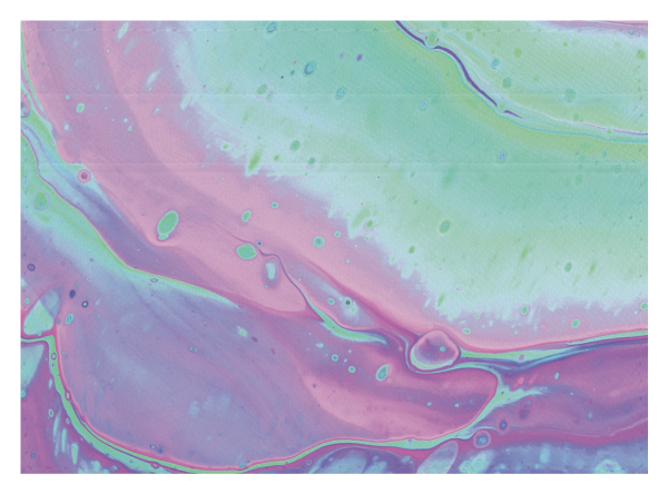 Abstract Paint Teal and Purple Online now - Image 3