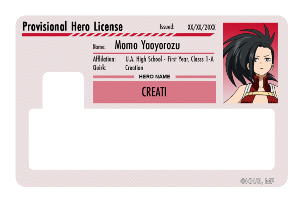 Hero License - Momo Yaoyorozu Sale - Image 4