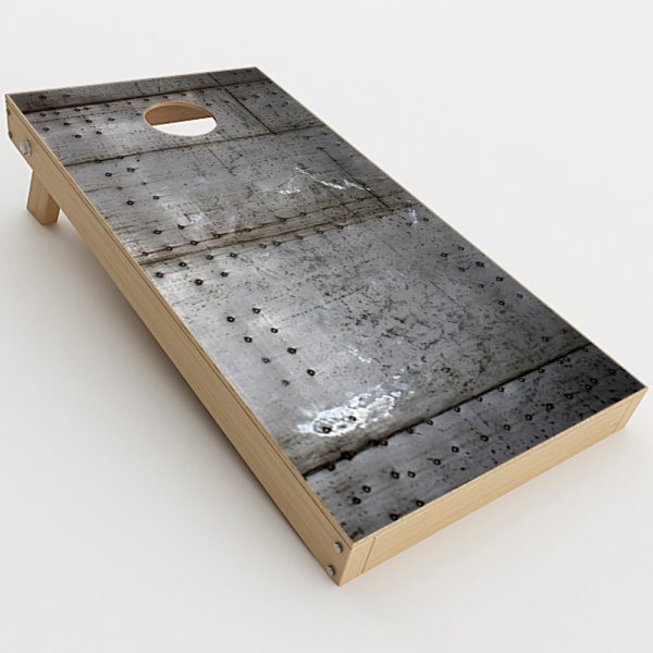 Old Metal Rivets Panels  Cornhole Game Board (2 pcs.) Skin For Cheap