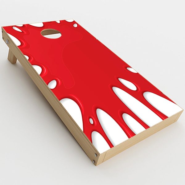 Red Stretch Slime Blood  Cornhole Game Board (2 pcs.) Skin on Sale