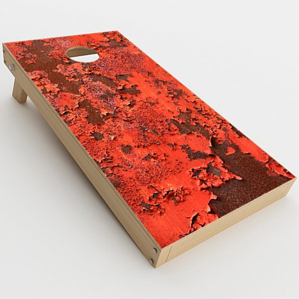 Red Rust  Cornhole Game Board (2 pcs.) Skin on Sale